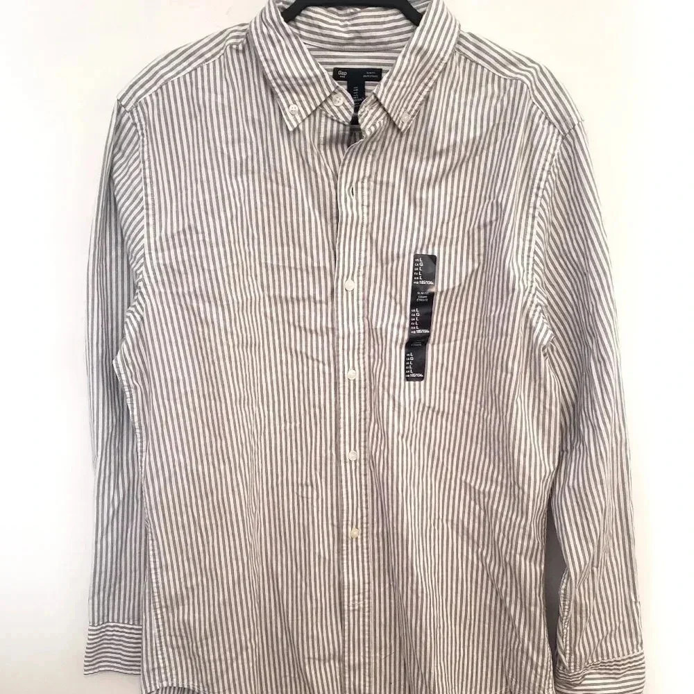 Gap Slim Fit Striped Shirt NWT‎